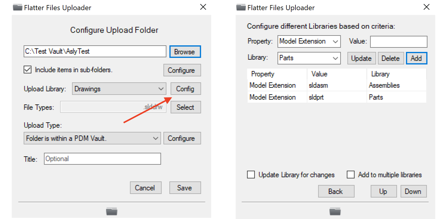 Library based on model configuration