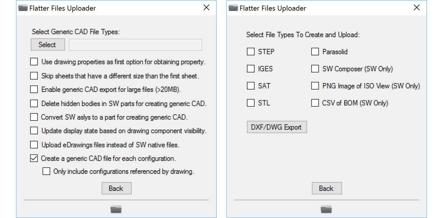 Uploader folder configuration