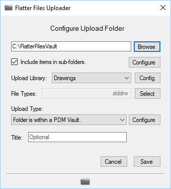 Uploader folder configuration