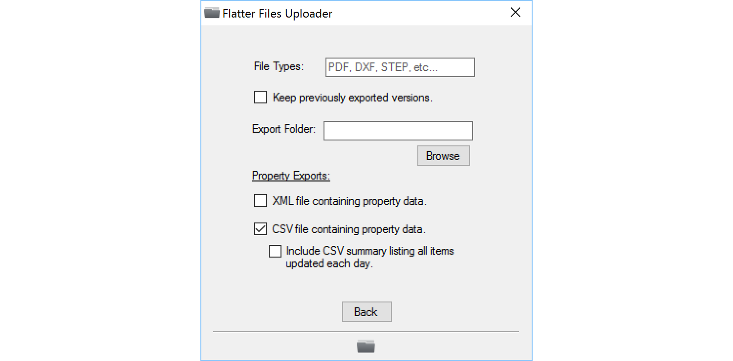 Uploader folder configuration