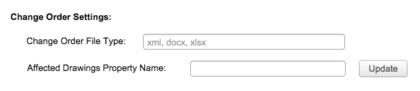 Change Order Settings
